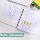 SUIN 1-Inch 3-Ring-Binder, Customizable Clear View Cover, for US Letter Size 8-1/2 x 11'', Perfect for Office/School (White - 12 Packs)