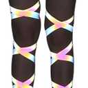 Reflective Rave Leg Wrap for Women - Adjustable Holographic Glow Straps Music Party Accessories EDC Concert Outfits (One Size)