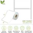 Compatible 4" x 6" Direct Thermal Label Replacement for DYMO 1744907 Postage Address Shipping Compatible with Dymo 4XL, Rollo & Zebra Printer Permanent Adhesive (6 Rolls, 220 Labels/Roll)