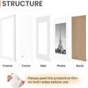 upsimples 16x20 Picture Frame Set of 5, Display Pictures 11x14 with Mat or 16 x 20 Without, Wall Gallery Poster Frames, Gold