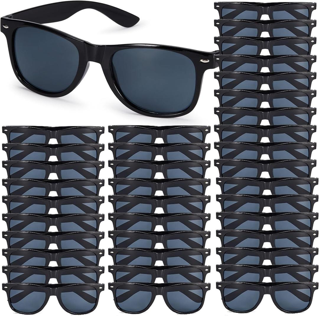 72 Pairs Party Sunglasses,Black and White Color SchemeBulk Retro Sunglasses for Adults with UV Protection