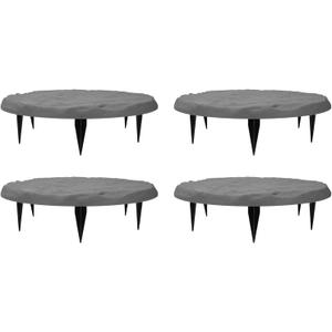 Garden Stepping Stones Decorative Outdoor Stepping Stone with Ground Stakes for Lawn Garden Patio Pathway Walkway (Gray)