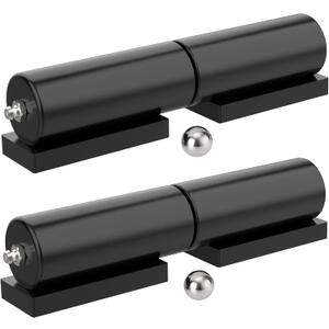 Heavy Duty Gate Hinges 7 Inches- 2 Pack Weld On Install Black Iron Barrel Hinge 900lbs Capacity for Swing Door Trailer Ramp Metal Driveway Gate Drive Gate