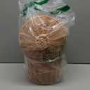 GRANNY SAYS Wicker Small Bathroom Trash Can with Lid, 2 Gallon Cute Decorative Waste Basket for Bedroom and Dorm, Office Garbage Cans for Under Desk, Mini Round Trash Bin for Decor, Nude Color (7"D x 9"H)