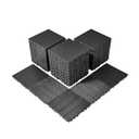 VEVOR 54 sq. ft Plastic Interlocking Deck Tiles, 54 Pack,12"x12" Waterproof Non-Slip Outdoor Flooring All Weather Use, Patio Floor Decking Tiles for Porch Poolside Balcony Backyard, Dark Grey