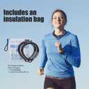 2PCSMixed Sizes Neck Cooling Tubes with Snap Button | Reusable Ice Wraps + Insulated Bag | Freeze Below 64F Activate Cold Neck Rings for Outdoor Work, Sports & Heat Relief. (Black M+L)