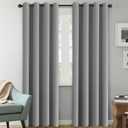 H.VERSAILTEX Grommet Blackout Curtains for Bedroom and Living Room 2 Panels Set Room Darkening Curtains/Window Panel Drapes - 52 inch Wide by 84 inch Long Solid Dove Gray Pattern,Grommet Top