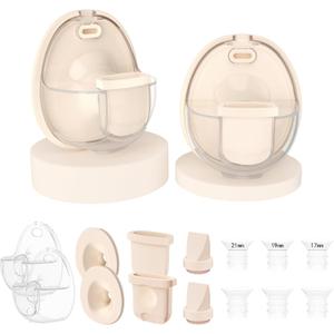 2 Set Overall Pump Parts and 6pcs 17/19/21mm Flange Insert for eufy E20/S1/S1 Pro Pump, Including Non-Heated 24mm Flange, Collector, Valves, Diaphragms, 17/19/21mm Inserts, 2 Overall-Non-Heated