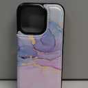 HAOPINSH for iPhone 14 Pro Wallet Case with Card Holder, Pink Blue Marble Pattern Back Flip Folio PU Leather Kickstand Card Slots Case for Women Girls, Double Magnetic Clasp Shockproof Cover 6.1"