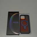 TORRAS Magnetic Ostand for iPhone 15 Pro Max Case, [Military Grade Drop Tested] [Compatible with MagSafe][Build-in Kickstand] Translucent Slim Soft Edge Anti-Fingerprint 6.7" 2023, Blue Titanium