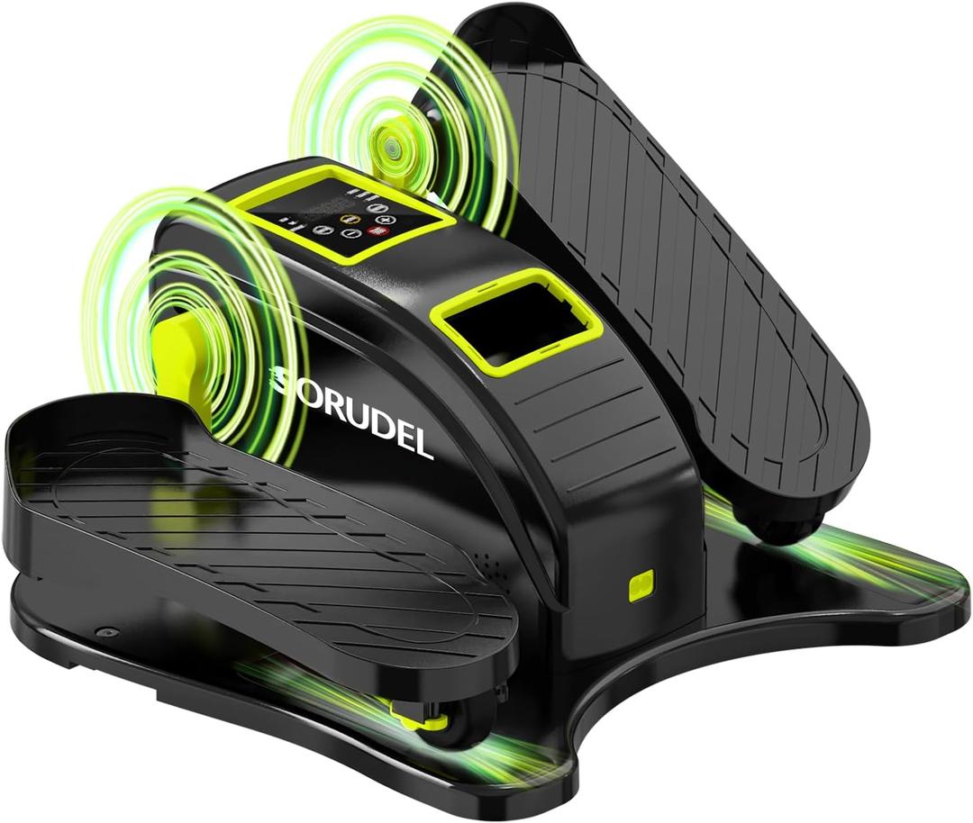 Under Desk Elliptical Machine - Electric Seated Pedal Exerciser with Remote Control, 12 Ajustable Level Speed, Auto/Manual Modes & Leg Exerciser