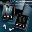 64GB MP3 Player with Bluetooth 5.3, 2.8-inch Touchscreen, Speaker, 18 Soothing Sounds Built-in, Shuffle Repeat Portable Music Player with FM Radio, Voice Recorder, Support 128GB Micro SD Card