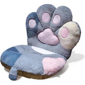 Kawaii Cat Paw Chair Cushion Comfy Plush Desk Seat Pads Cozy Seat Cushion s Cat Claw Lumbar Back Support Pillow for Gamer Chair Floor Sofa Dining Room Bedroom