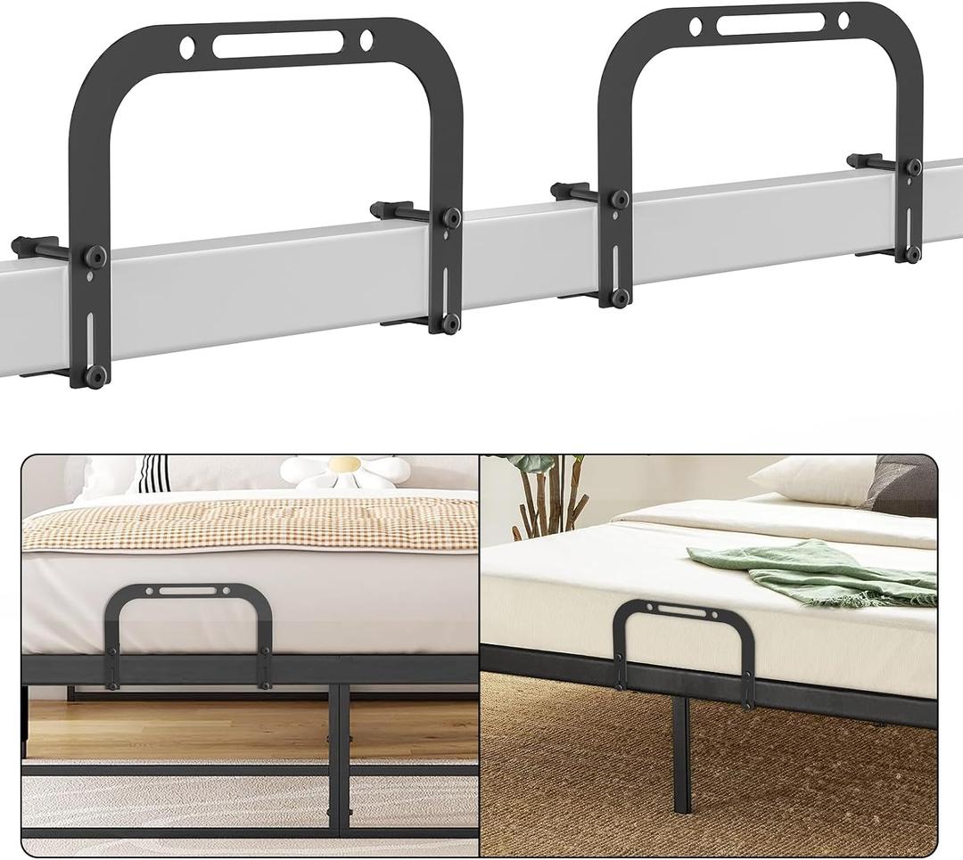 Mattress Slide Stopper, DELLAN Non-Slip Gripper Retainer Bar, Mattress Holder for 1.5 "x 2.9" Bed Frame to Prevent Sliding (2 Pack), Regular