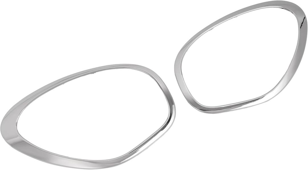 ECOTRIC Headlight Bezel Compatible with 2011-2016 Mini Cooper Countryman 13-16 Mini Cooper Paceman Front Head Light lamp Cover Door Trim Replacement for 51139813823 51139813824 LH&RH
