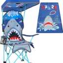 KABOER Kids Shark Pattern Outdoor Folding Camping Chair