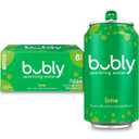 Bubly Sparkling Water, Lime, Zero Sugar & Zero Calories, Seltzer Water,12 Fl Oz Cans (Pack of 8), Best By 02/2035