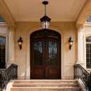 Outdoor Chandelier for Porch, Large Outdoor Pendant Lights Lantern Chandelier, Farmhouse Vintage Hanging Porch Ceiling Light Fixture for Entrance, Patio, Gazebo