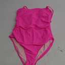 No Brand Women's Sexy Ruched Bandeau One Piece Swimsuit Bathing Suit Slimming Swimwear, Super Cheeky Coverage, High Leg Cut, XL