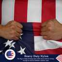 American Flag 3x5 Ft for Outside, Heavy Duty Nylon US Flags for High Wind Outdoor, Fade Resistant and Waterproof USA Flag with Embroidered Stars, Sewn Stripes, Brass Grommets