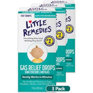 Little Remedies Baby Gas Drops, 1 Fl Oz (Pack of 3), Best By 2025/11