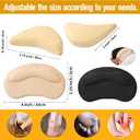 2 x 8 Pcs Shoe Fillers & Heel Pads for Loose or Too Big Shoes Toe Cushions & Heel Grips for Women and Men, Comfort Insoles for Heels, Sneakers, Boots Pain Relief & Better Fit(Black + Beige)
