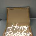 Happy Birthday Neon Sign for Backdrop, LED Happy Birthday Light Up Sign, USB Powered Dimmable Neon Light for Birthday Party Decorations Wall Decor, Warm White