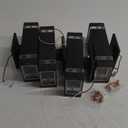 LMP 4 Pack LED Square Up and Down Lights Outdoor Wall LightBody in Aluminum Waterproof Outdoor Wall Lamps3000k 5W with Certificate ETL (4 PACKS - NO dusk to dawn, Black)