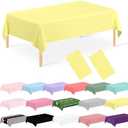 JCTHKUKU 6 Pack Yellow Tablecloth Disposable Baby Yellow Table Covers 54" x 108" Yellow Pastel Table Cloths for Parties Bridal Shower Engagement Wedding Birthday BBQ Picnic Indoors & Outdoors Party