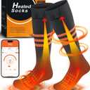 Heated Socks for Men Women, Upgraded Rechargeable Electric Heated Socks Up to 10 Hours, Washable Winter Foot Warmer Socks for Outdoor Camping Skiing Hunting Hiking