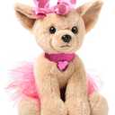 Bearington Collection Ballerina Stuffed Animal - Ballet Doll - Dance Recital Gifts for Girls - Dog Chichi - 13"