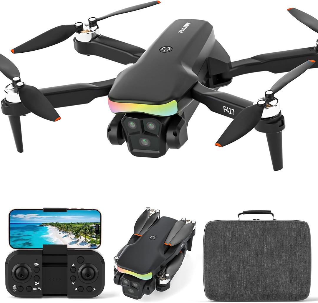 Mini Drone with 1080P Camera for Adults and Beginner,RGB LED Light FPV Drone Quadcopter for Beginners,One Key Take Off/Land Altitude Hold,Optical Flow Positioning Gravity Gesture Control