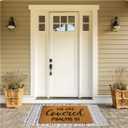 Accssoey Welcome Door Mat, Door Outdoor Entry We are Covered Psalms 91 Doormat Non Slip Rubber Mat for Home Indoor Farmhouse Funny Kitchen Rugs Patio Full Brown 30"x18"