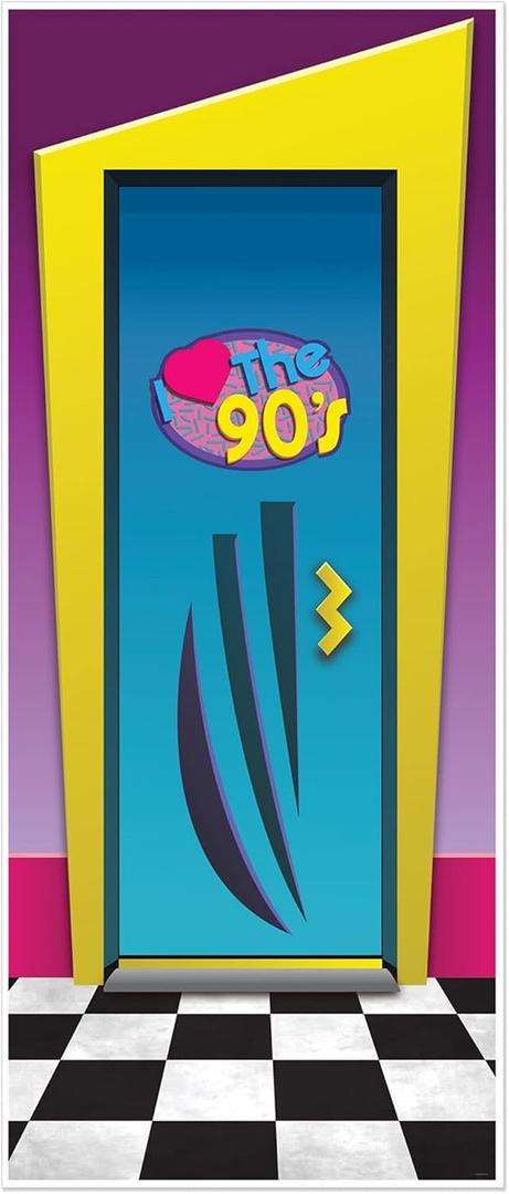 Beistle I Love The 90's Door Cover