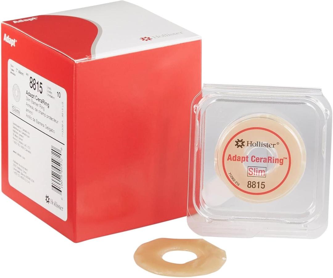 Hollister 8815 Adapt 2 Wide Flat Slim CeraRing Barrier Rings, 2 Thickness, 10 Pack  Ostomy Barrier Ring, Customizable Skin Barrer Ring
