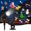 LED Projector Lights, Easter Decorations Outdoor&Indoor Rotatable Lamp, Halloween Snowflake Projector with 12 Themes, Waterproof Landscape Decorative Lighting Garden Party New Year Xmas