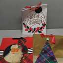 Hallmark Christmas Gift Bag Assortment with Tissue Paper (Pack of 3 Gift Bags: 1 Large 13", 2 Extra Large 15") Gold, Plaid, Santa