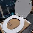BEMIS 500EC 390 Toilet Seat with Easy Clean & Change Hinges, 1 Pack Round, Cotton White