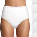 Hanes Ultimate womens 5 pack Breathable Cotton Panty Briefs, White, White, White, White, White, White, 5 Medium