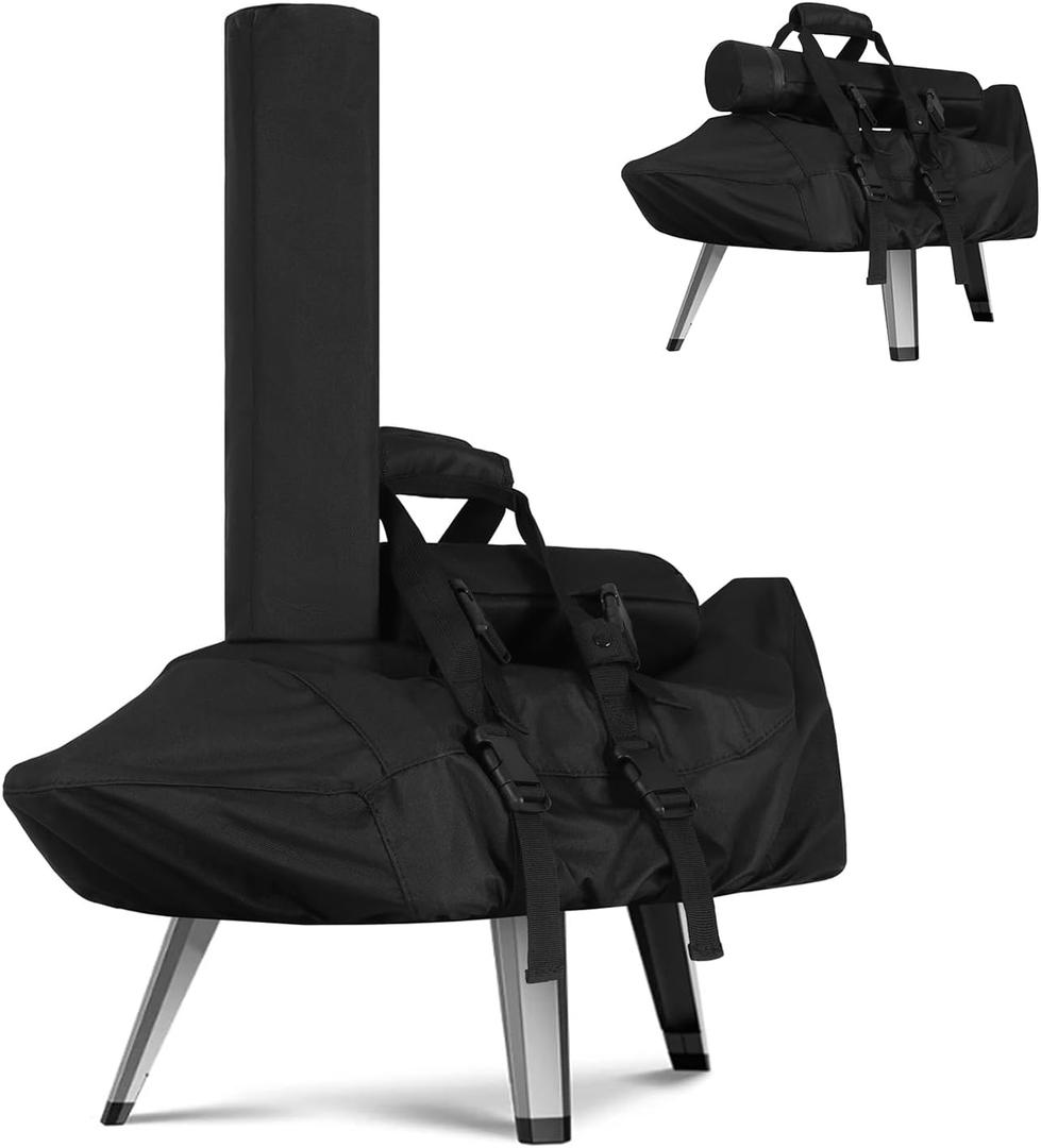 Carry Cover for Ooni Karu 12, Heavy Duty Waterproof Pizza Oven Cover with Separate Chimney Bag for Pizza Maker