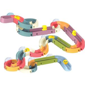 48PCS Toddler Bath Toys for Kids Ages 3-5,DIY Duck Slippery Slide Track Baby Bath Tub Toys with Suction Cups, for Baby Infant Boys Girls Bath Time Ages 2 3 4 5 6 7 8Years Old