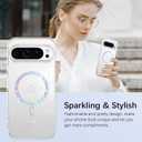 BENTOBEN Magnetic for Google Pixel 10 Pro XL Case, Clear Crystal Glitter Phone Case Compatible with MagSafe, Shockproof Sparkly Cute Women Girl Cover for Pixel 10 Pro XL 6.8 inch 2025, Clear Glitter