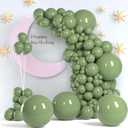 Sage Green Balloons, 140pcs 18 12 10 5 Inch Different Sizes Pack Party Latex Balloons for Birthday Halloween Holiday Balloon Garland as Party Decorations