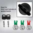 Door Lock Cylinders & Ignition Switch with Keys | Replacement for 2001-2007 Ford F150/250/350, Explorer & Lincoln Blackwood | Replace#: LC6177 + DL5885 + 322347 + 597638(No chip)