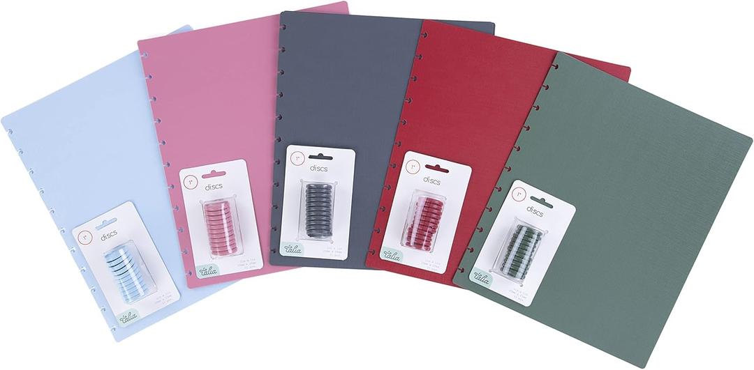 Talia Discbound Notebook - Cover and Disc Set (Arctic Ice, Canyon Clay, Green Olive, Charcoal, Chili Oil, Letter Set)