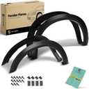 YHTAUTO OE Factory Style Fender Flares w/Hardware Kit Fits Dodge Ram 2500/3500 2010-2018(Do Not Fit Dually & Cab Chassis Models), Black Wheel Flare Cover Protector, Set of 4, Front & Rear