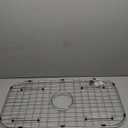 Sink Protector Grid 26-1/16" x 14-1/16", Centered Drain with Corner Radius 3-1/2", 304 Stainless Steel Material (Centered Drain) for Single Bowl Kitchen Sink