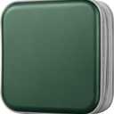 CD/DVD Case Wallet, 48 Capacity, Dark Green, Plastic, Portable Storage Organizer