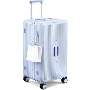 Hanke 24 Inch Checked Luggage, Medium Size Trunk Suitcase with TSA Lock