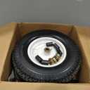 GICOOL 16" Flat-Free Solid Tire and Wheel, 4.80/4.00-8" Wheelbarrow Tire, 3" Centered Hub, 5/8" Axle Bore Hole,for Garden Wagon Cart Trolley Dolly Replacement(2 Pack)
